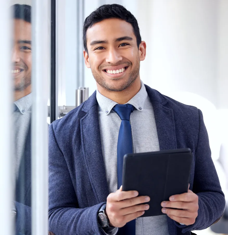 Fractional controller holding tablet for business financial advisory services